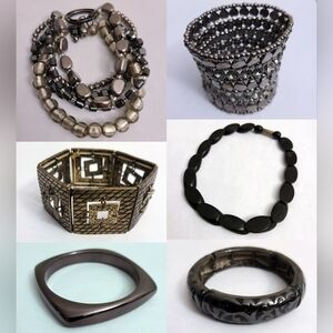 Assorted Women's Metal Silver and Gold Bangle Wrist Bracelets - Choose Any